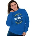 thumbnail image 4 of US Navy Property of Semper Fortis Unisex Plus Size Sweatshirt Brisco Brands 2X, 4 of 5