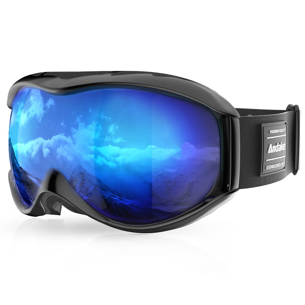 Anti-Fog UV Details about   Ski Goggles Windproof Snow Goggles Fit Over Glasses 