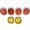 Green Body, variant on 6 Military Vehicle Reflectors- 4 Red Lens, 2 Amber Lens + Tan Body