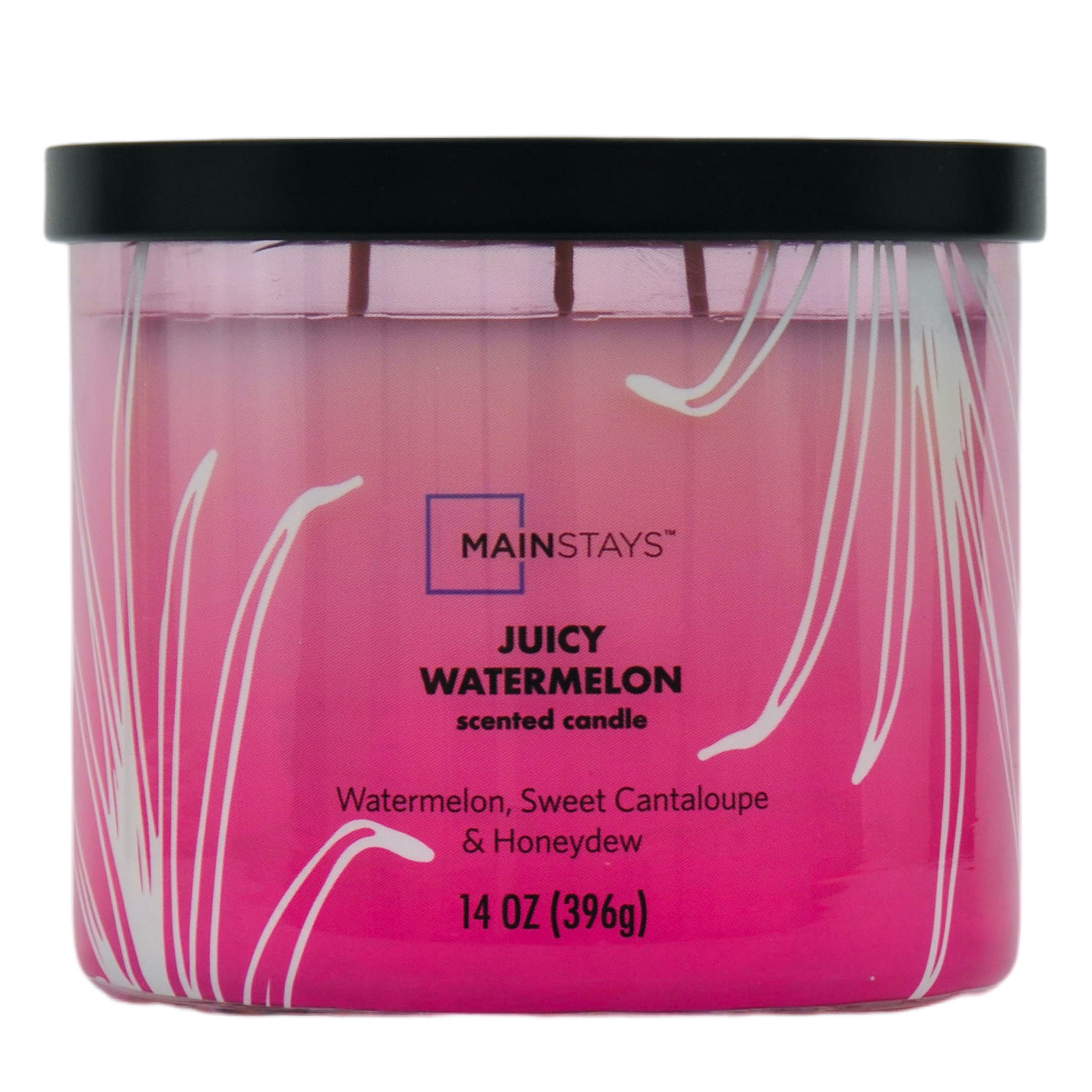 Mainstays 3Wick Ombre Wrap Juicy Watermelon Candle, 14Ounce