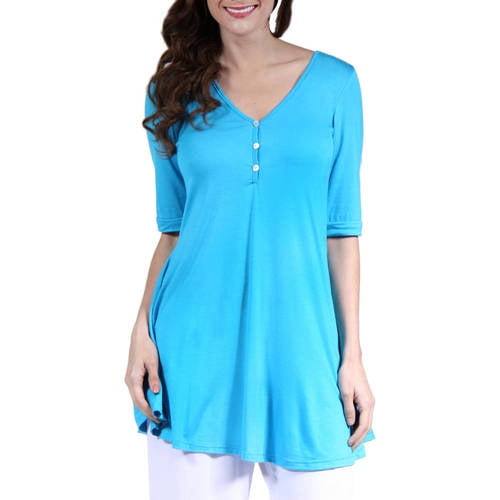 24/7 Comfort Apparel Women's ElbowLength Sleeve Tunic