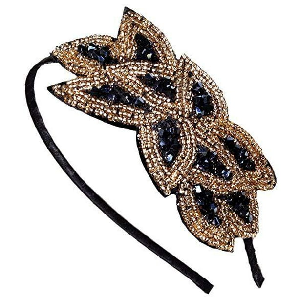 ShenMo 3 Pièces Bandeaux Flapper Serre-Tête des Années 20 Serre-Tête de  Feuille Vintage Perlé Bandeaux des Années 1920 Accessoires de Cheveux Rétro  pour Femme 