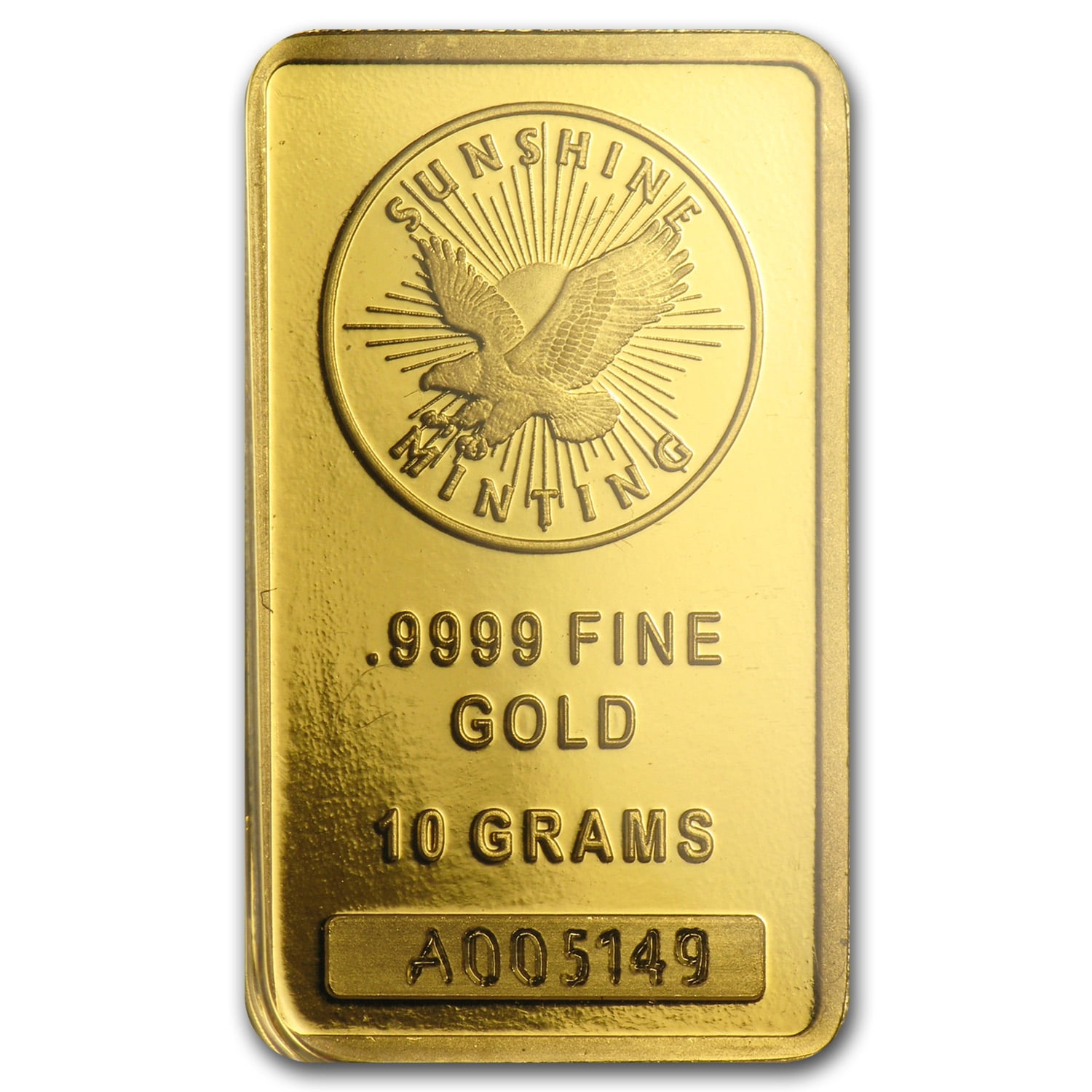 10 gram Gold Bar - Sunshine Minting New Design (In TEP Packaging)