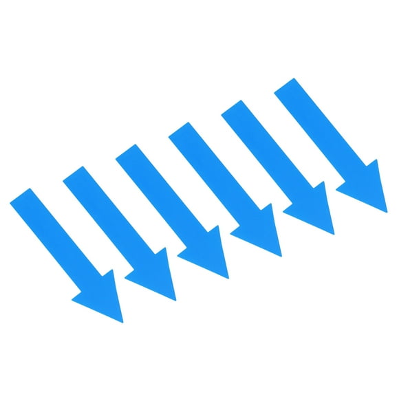 Uxcell 4x1" Arrow Sticker PVC Directional Sign Adhesive Removable Floor Decal Blue 4Set / 24Pieces