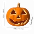 thumbnail image 2 of Halloween Jack O' Lantern Decorative Pumpkin with Hollow Cutout-Design Pumpkin Lantern for Holiday Party Home Porch Tabletop Mantel Celebration Decor, 1Pack A, 2 of 6