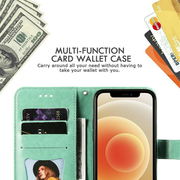 For Galaxy A52 4G / A52 5G wallet Case with Card Holder Slot + Screen  Protector