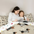 thumbnail image 4 of Manfei Funny Dog Dachshund Twin Bedding Sets 7-Piece, Cute Dalmatian Animal Bedding Comforter Set, Teens Kids Boys Girls Reversible Sheet Sets, Microfiber Bedroom Decor, 4 of 7