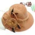 thumbnail image 2 of Womens Derby Hats! Yigetop Women's Church Kentucky Daily Cap Fascinator Bridal Tea Party Wedding Hat Derby Day Hats for Women 2025 Khaki One Size, 2 of 2