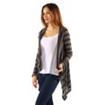 thumbnail image 2 of Women's Casual Charcoal Printed Shrug, 2 of 3