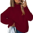 thumbnail image 1 of Chandail à Col Roulé pour Femmes Vêtements de Mode pour Femmes pour Toutes les Occasions Cardigan en Coton et Lin Été Chic, Chandail à Col Roulé pour Femmes m, 1 of 9