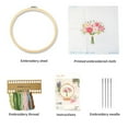 thumbnail image 2 of Blingpainting Embroidery Kit for Beginners with Flower Pattern, Cross Stitch kit,4pcs Embroidery Starter Kits Including Embroidery Hoop,Cloth and Color Threads, 2 of 6