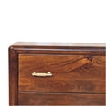thumbnail image 5 of JERFIT Solid Mango Wood Nightstand with 2 Drawers & Woven Shelf, Brown Chestnut Finish, Fully Assembled Modern Bedside Table, 5 of 9