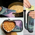 thumbnail image 5 of Yayeee Oven Mitts and Pot Holder Set of 4 Heat Resistant Kitchen Gloves Baking Hot Pad, Green Night Deer, 5 of 5