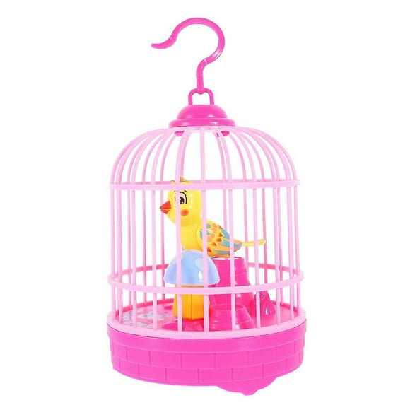 1 Set Singing Bird Cage Voice Control Educational Plaything for Kids Children