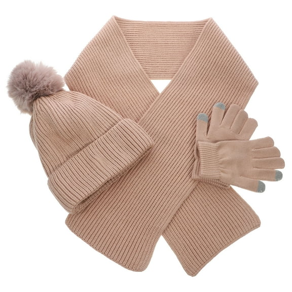 Hat Scarf Set Womens Winter Gloves Mittens Hats for Warm Touch Screen Has Miss Women's