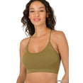 thumbnail image 1 of Zenana Women & Plus Cross Back Padded Seamless Bralette Sports Bras with Adjustable Strap, 1 of 2