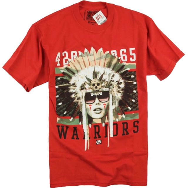 Camiseta gráfica Ecko Unltd. Til Death Twarrior para hombre roja mediana