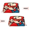 thumbnail image 2 of Saiise Mario Print Makeup Bag PU Leather Travel Makeup Bag Organizer Makeup Pouch, Portable Cosmetic Bags for Women,Cute Make Up Bag for Travel Size Toiletries Accessories Brushes, 2 of 7
