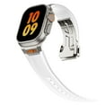 thumbnail image 5 of Watch Band for Apple Watch Ultra 2 Band 49mm 45mm 44mm 42mm, Men Luxury Rugged Silicone Rubber Strap with Metal Connector & Folding Clasp for iWatch Ultra Series 9 8 7 6 5 4 3 2 1 SE, 5 of 6