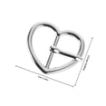 thumbnail image 2 of WEUVEB 10Ud Hebillas Para Cinturones De Mujer Corazón En Aleación Duradera Plateada, 2 of 6
