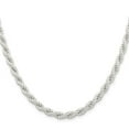 thumbnail image 2 of Sterling Silver Rhodium-plated 5mm Solid Rope Chain, 2 of 4