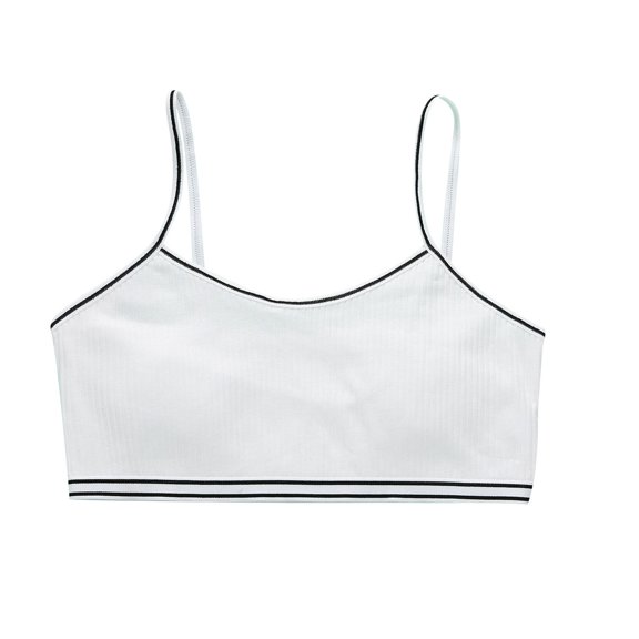 Girls Sports Bras Fitness Comfort Flex Fit Seamless Padded Everyday Bra Bralette Crop Cami Tank Tops for 8-13 Years