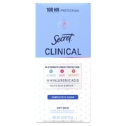 Secret Clinical 100HR Antiperspirant Deodorant, Soft Solid, Completely Clean, 2.6 oz