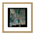 thumbnail image 1 of Map County Satellite USA State Flag New Mexico 8X8 Inch Square Wooden Framed Wall Art Print Picture with Mount, 1 of 4