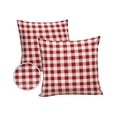thumbnail image 2 of Rustic Farm Red and White Plaid Check Outdoor Pillow Covers Waterproof Throw Pillow Cover 16x16in Set of 2,Square Decorative Pillowcases Cushion Case for Patio Sofa Couch,Farmhouse, 2 of 7