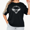 Black-1, variant on Women's Moon Bird Graphic Tee Mystical Distressed Short Sleeve Top Celestial Casual Everyday Wear