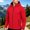 Red, variant on Men's Solid Plain Detachable Hood Softshell Jacket Full Zip Vertical Zipper Pockets Windproof Minimalist Outdoor Commute Outerwear Red XXL