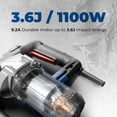 thumbnail image 3 of Restored DongCheng 1-1/8 Inch SDS-Plus Rotary Hammer with 9.2A Motor, 3.6J Impact Energy, 5,000 BPM for Concrete & Demolition, Includes 3 Drill Bits, 2 Chisels, Case (Refurbished), 3 of 9