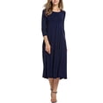 thumbnail image 1 of Robe Femme Liquidation Décontractée Manches Mi-Longues Ample Soirée Longue Robe Maxi, 1 of 1