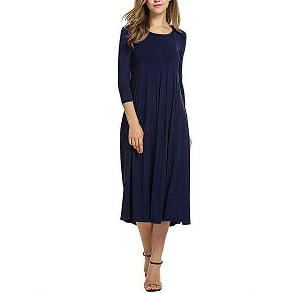 Women Dress Clearance Casual Half Sleeve Loose Ladies Evening Long Maxi Dress