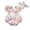 White, variant on Hirigin Toddler Baby Girl Summer Clothes 6 12 18 24 Months Ruffled Sleeves Floral One Piece Jumpsuit Romper with Headband Set