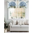 thumbnail image 5 of Blue Hydrangea Retro Curtain Valances for Windows, VintageBotanical Floral Blossom Kitchen Valance Window Treatment, Light Filtering Block Curtains for Bathroom/Bedroom/Living Room 42'' x 12'', 5 of 9