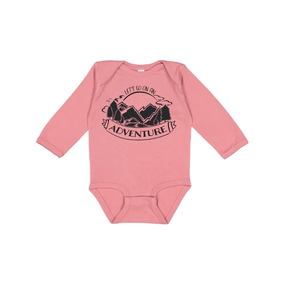 Inktastic Let's go on an Adventure Mountains Boys or Girls Long Sleeve Baby Bodysuit