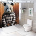 thumbnail image 7 of Orinice Panda Bear Bathroom Decor Set - Colorful Luxurious Graphic Print Polyester Fabric Shower Curtain Set for Mother's Day, Waterproof with Hooks 36x72, 7 of 7