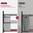thumbnail image 3 of 5 Bag Laundry Sorter Cart, Laundry Hamper Sorter Basket with Heavy Duty Lockable Rolling Wheels for Clothes Storage, 5 Colors, 3 of 5