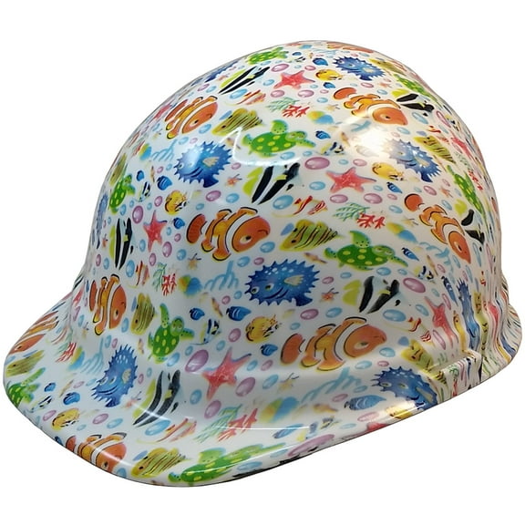 Cartoon Fish Hydro Dipped Hard Hats Cap Style Design