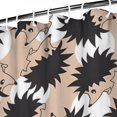 thumbnail image 3 of Black Cute Hedgehog Pattern Shower Curtain 84"x72" ,Bathroom Decorative Shower Curtains Set with 12 Hooks,Modern Waterproof Washable Shower Curtain, 3 of 6