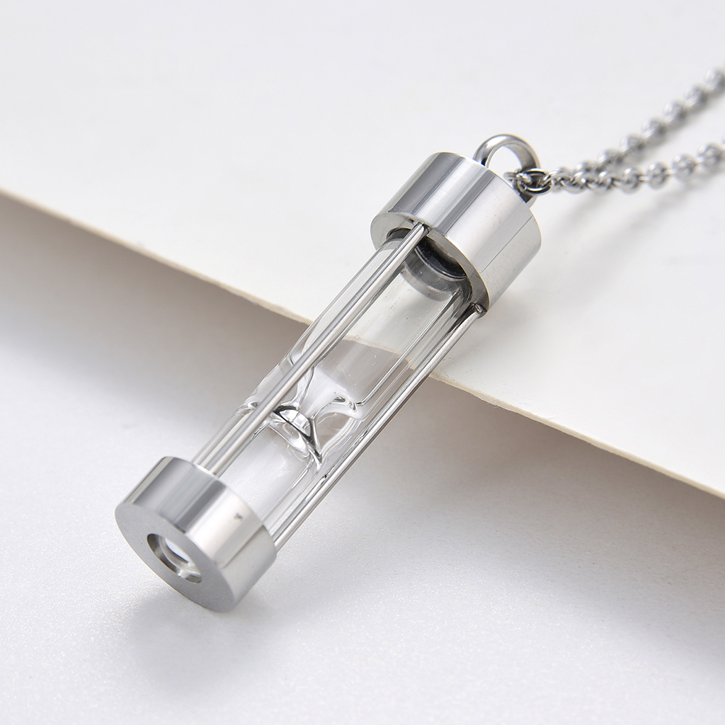 HGYCPP Clear Tube Perfume Bottle Necklace Diffuser Necklace Pendant Black Gold Silver - image 5 of 19