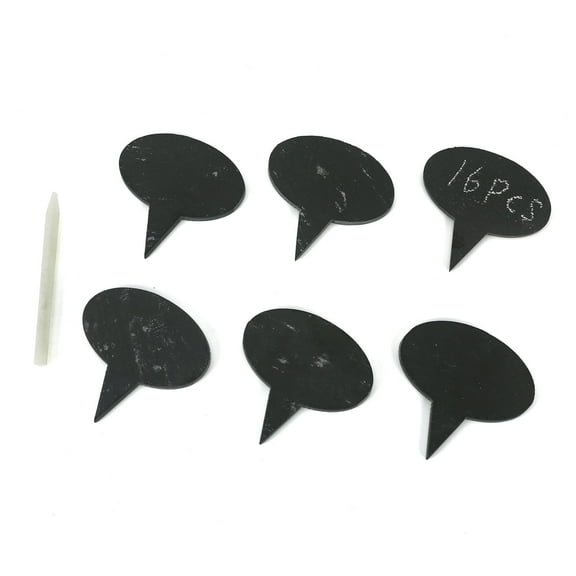 7 Pack, Slate Cheese Markers with Chalk, Party Food Labels and Signs by Crystal Lemon