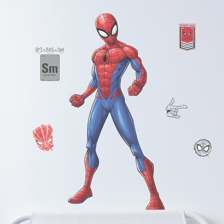 Wall Palz Marvel Spider-Man Wall Decor - Spider-Man Wall Decals with 3D Augmented Reality Interaction - 25" Spiderman Wall Decor for Bedroom