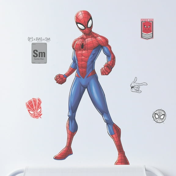 Wall Palz Marvel Spider-Man Wall Decor - Spider-Man Wall Decals with 3D Augmented Reality Interaction - 25" Spiderman Wall Decor for Bedroom