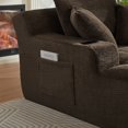 thumbnail image 4 of Aukfa Oversized Chaise Lounge Chair Indoor with Cup Holder & Side Pocket, Faux Fur Sleeper Chair for Living Room, Bedroom,Brown, 4 of 7