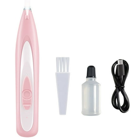 KMWGRE Rechargeable Cordless Dog Grooming Trimmer Low Noise Pet Hair Clipper With LED Light For Face Eyes Ears Rump Trimming Pink One Size