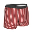 thumbnail image 3 of Haiem Stripes Red White Men's Boxer Briefs, Every Day Comfort Stretch Cotton Moisture-Wicking Underwear-Large, 3 of 9