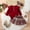 Red toddler girl fall outfits clearance under 5$, variant on Xqxayjr Toddler Kids Girls 2Pcs Clothes Set Long Sleeve Ribbed Knit Romper Plaid Skirt Set With Headband Baby Girl Fall Winter Clothing Set