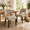Taupe, variant on VKNOW Faux Leather 20.7" W Upholstered Dining Chairs Set of 2, Thick Foam Cushion Kitchen & Dining Room Chairs with Solid Wood Legs, Beige